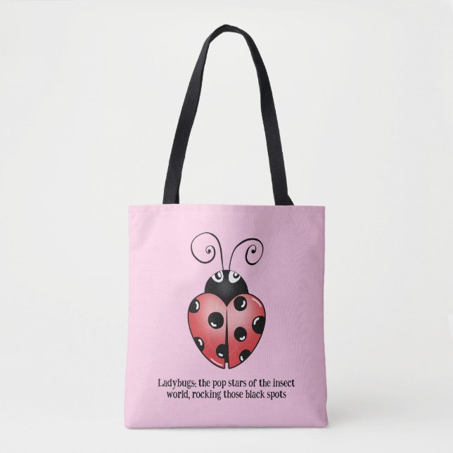 Vibrant Ladybug Burst Tote Bag - Infuse Your Style (Front)