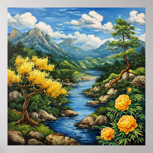 Vibrant landscape poster