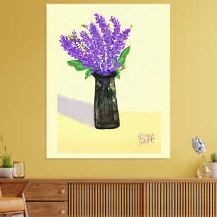 Vibrant Lavender Flowers, Nature Inspired Canvas Print