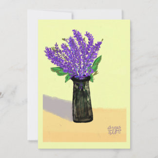 Vibrant Lavender Flowers, Nature Inspired Thank You Card