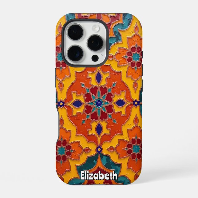 Vibrant Layered Abstract iPhone Case (Back)