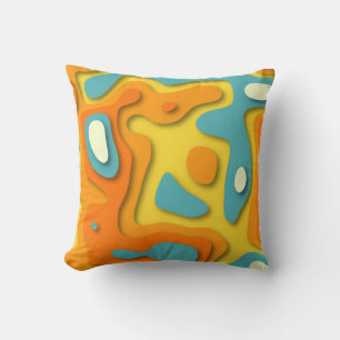 Vibrant Layers Throw Pillow
