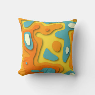 Vibrant Layers Throw Pillow