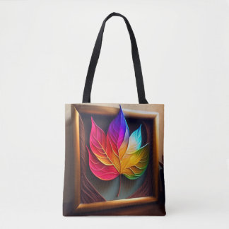 "Vibrant Leaf Art with lovely colours Tote Bag