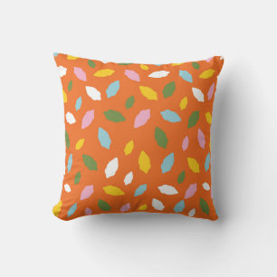 Vibrant Leaf Scatter Throw Pillow