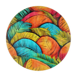 Vibrant Leafscape Cutting Board