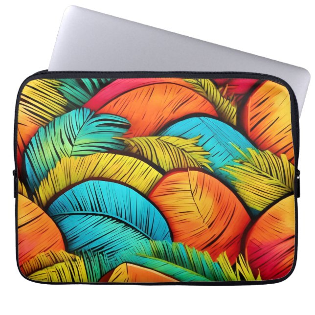 Vibrant Leafscape Laptop Sleeve (Front)