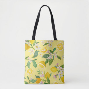 Vibrant Lemon Blossom Tote Bag
