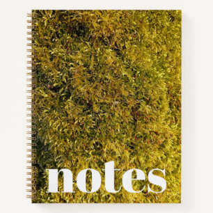 Vibrant Lemon Green Moss Photo Notebook