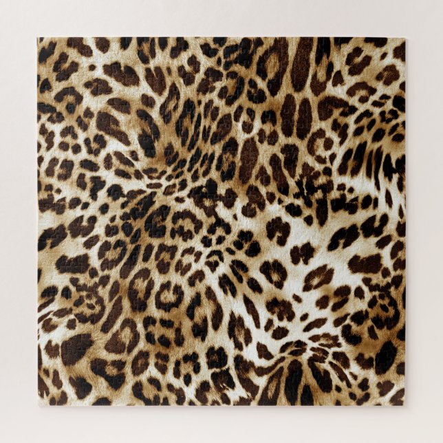 Vibrant Leopard: Colourful Textile Design. Jigsaw Puzzle (Vertical)