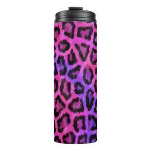 Vibrant Leopard Fur Print Thermal Tumbler