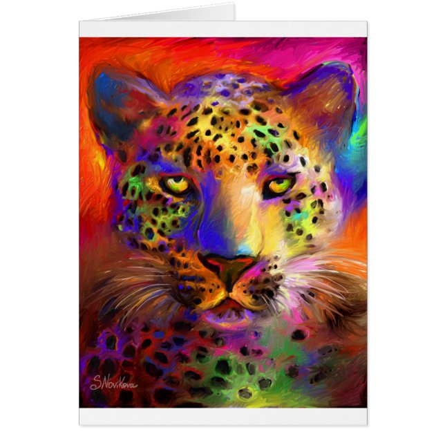Vibrant Leopard painting (Front)