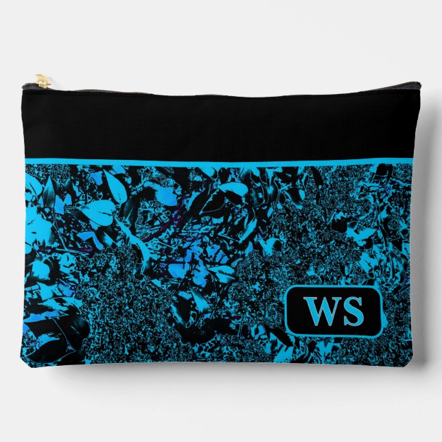 Vibrant Light Blue Cosmetic Pouch (Front)