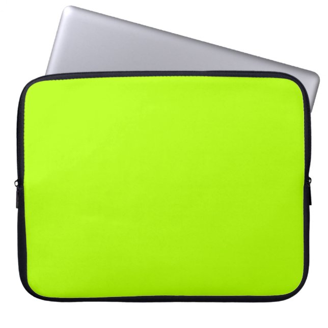 Vibrant Lime Green Colour Ready to Customize Laptop Sleeve (Front)