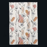 Vibrant Line‑Art Floral  Kitchen Towel<br><div class="desc">A modern kitchen towel featuring elegant black line‑art florals layered over soft blush, peach, and beige shapes. The minimalist, contemporary palette adds a warm, artistic touch to cooking, baking, hosting, and gift‑ready kitchen décor. Perfect for women who appreciate refined botanical design and a calm, stylish aesthetic in everyday home essentials....</div>