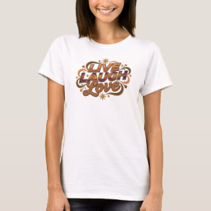Vibrant LIVE LAUGH LOVE 2D Designer Graphic T-Shirt