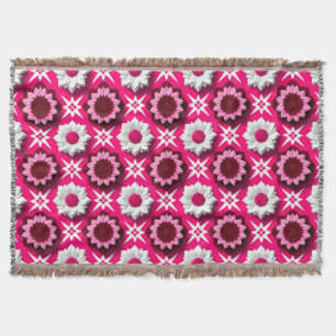 🌸Vibrant Lotus Floral Pink Harmony✨ Throw Blanket