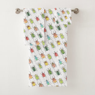 Vibrant Love Bugs Aquarelle Beetles