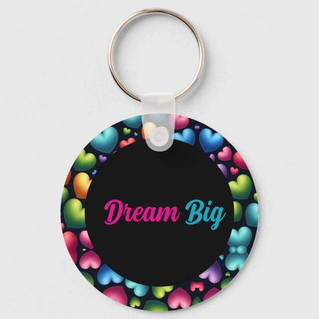 Vibrant Love (personalized) Keychain (Front)