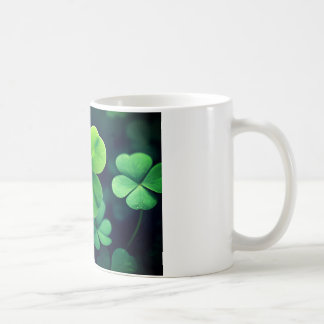 Vibrant Lucky Four Leaf Clover - Sparkle w Coffee Mug