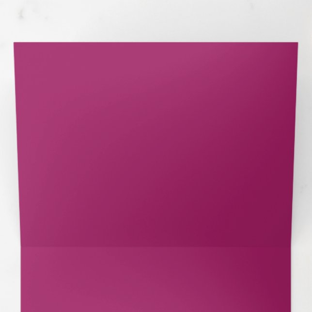 Vibrant Magenta Colour Block | Bold Solid Backdrop Tri-Fold Invitation (Inside First)