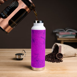 Vibrant Magenta Noise Texture Water Bottle