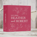 Vibrant Magenta Personalized Floral Boho Wedding Binder<br><div class="desc">The Vibrant Magenta Floral Botanical Boho Wedding Personalized Bride and Groom Wedding Album is the perfect way to capture your wedding day memories! This 3 ring binder comes with a personalized cover and is designed to fit all your special memories. The cover is adorned with a whimsical botanical print that...</div>