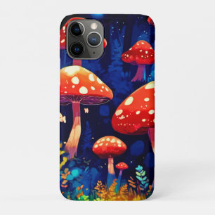 Vibrant Magic Mushroom Forest Art iPhone 11 Pro Case