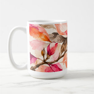 Vibrant Magnolia Botanical Floral Design Coffee Mug