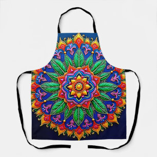 Vibrant Mandala Artistry Apron
