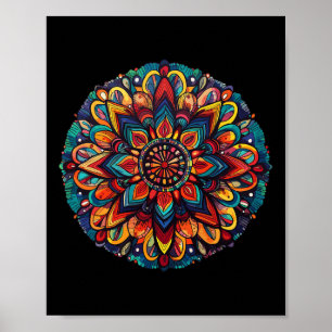 Vibrant Mandala For Yoga Meditation  Poster