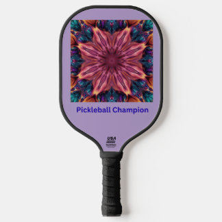 Vibrant Mandala Pickleball Paddle