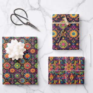 Vibrant Mandalas Diwali  Wrapping Paper Sheet