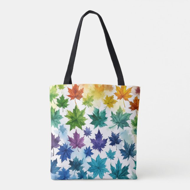 Vibrant Maple Leaf Tote (Back)