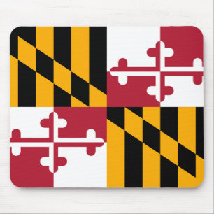 Vibrant Maryland State Flag Mouse Pad