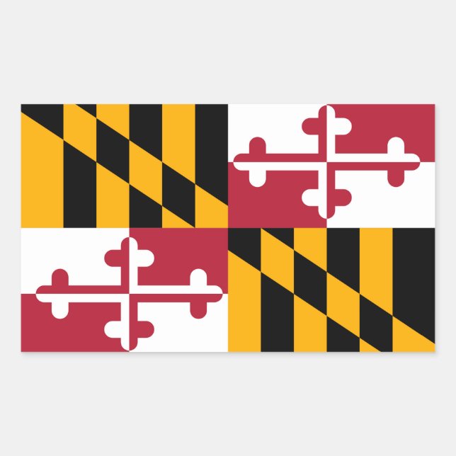 Vibrant Maryland State Flag Sticker (Front)