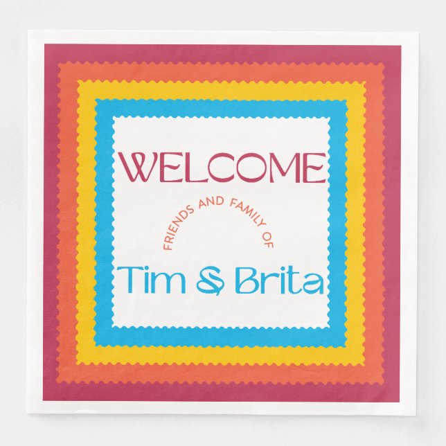 Vibrant Matching Colours Napkin (Front)