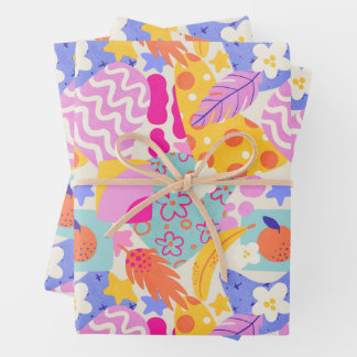 Vibrant Maxi Patchwork Wrapping Paper Sheet