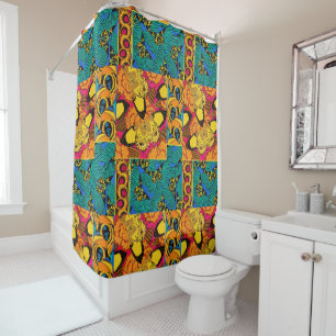 Vibrant Maximalist Pink & Teal Butterfly Art