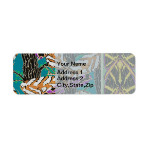 Vibrant Maximalist Teal & Purple Butterfly Art