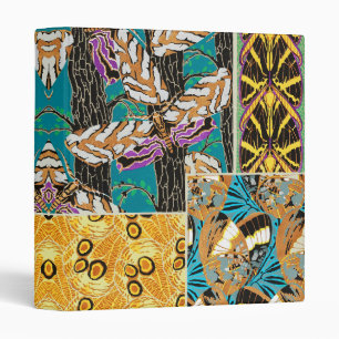 Vibrant Maximalist Teal & Purple Butterfly Art Binder
