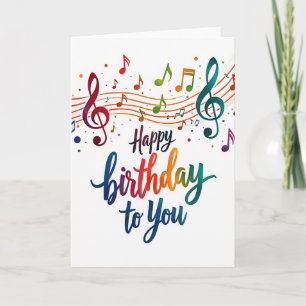 Vibrant Melody Birthday Card