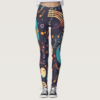Vibrant Melody-Inspired Artwork Leggings