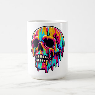 Vibrant Melting Skull Coffee Mug
