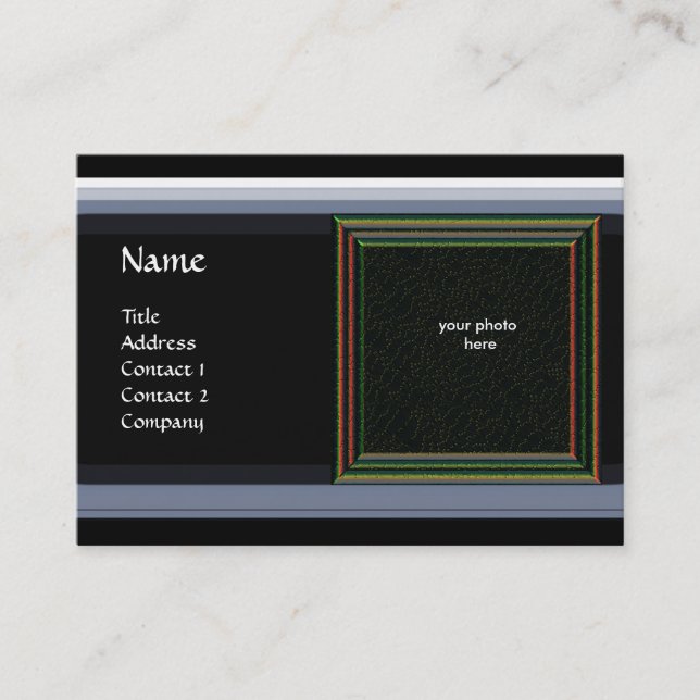 VIBRANT MEMORY MONOGRAM gem violet Business Card (Front)