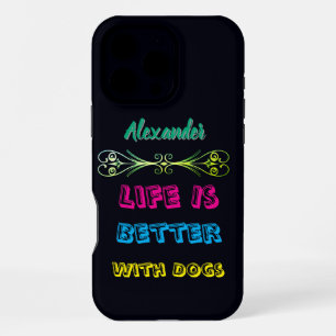 Vibrant message for dog lovers! iPhone 16 pro max case