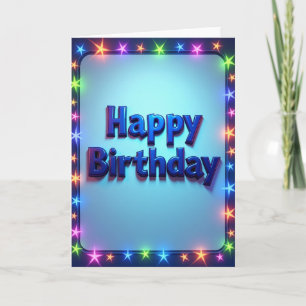 Vibrant Metallic Birthday Card