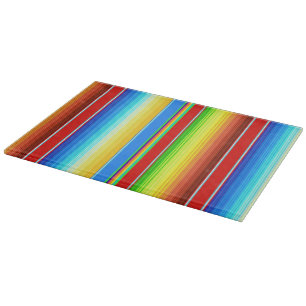 Vibrant Mexican Blanket Traditional Spanish Serape Cutting Board