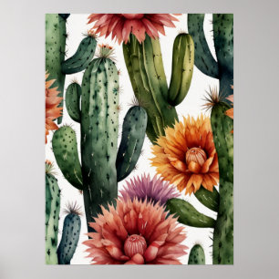 Vibrant Mexican Cactus Art Print