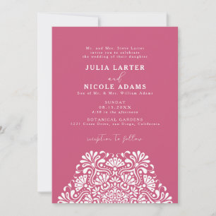 Vibrant Mexican Fiesta Rainbow Mandala Wedding Invitation